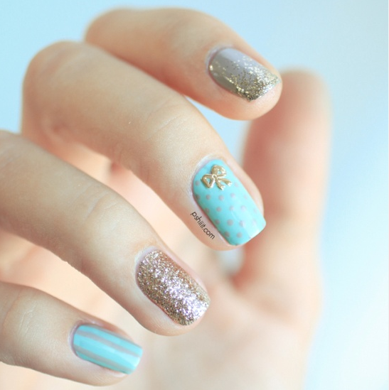 Manicure of the Week – Nail Art with Nail Jewelry Picture 1