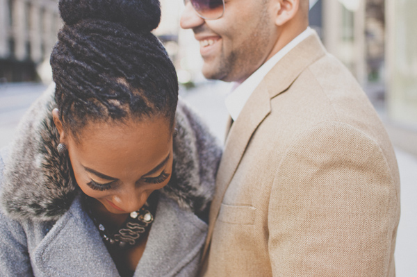 nyc engagement session, black bride, black love