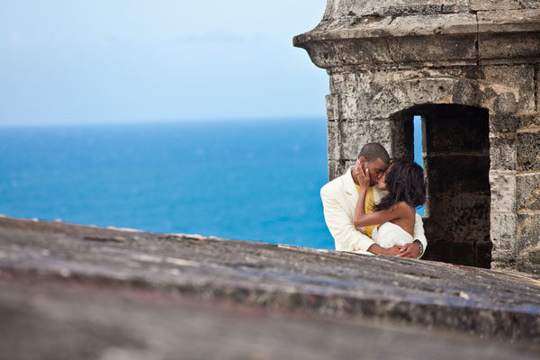 black couple during destination wedding puerto rico