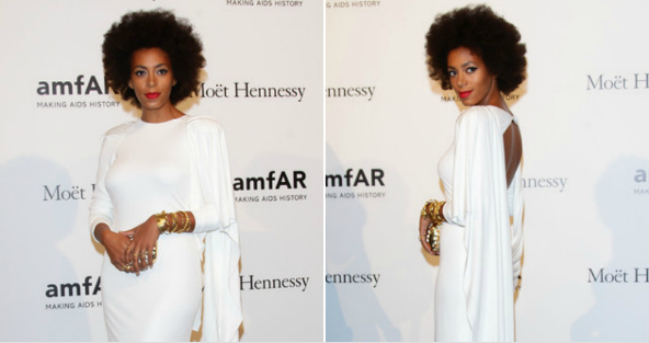 solange knowles in all white at amfaR