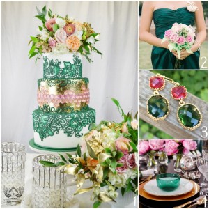 Emerald Pink Collage