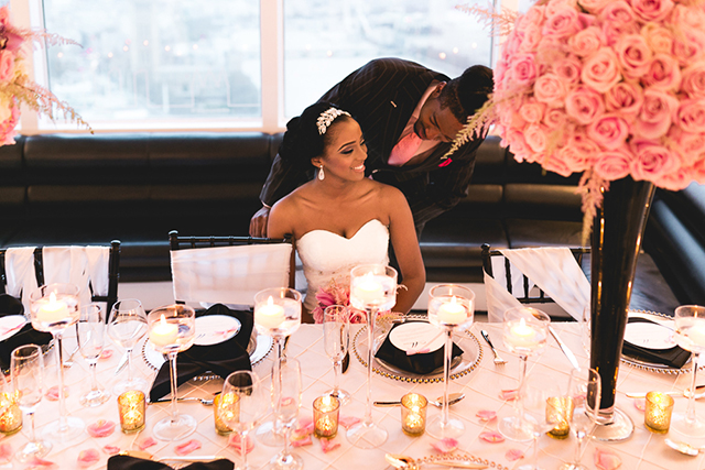 Chic Pink, Black, and White Styled Shoot with Cakes by TY Couture Cakes