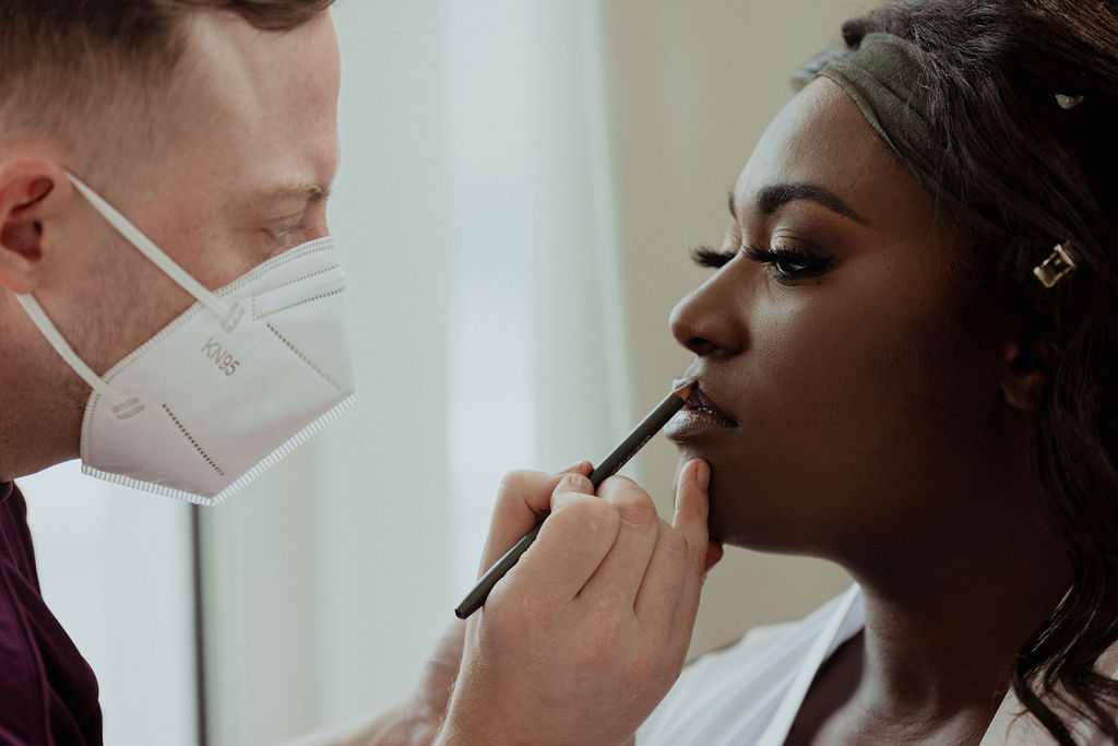 Danielle Brooks getting wedding ready with her makeup artist Michael Patterson 