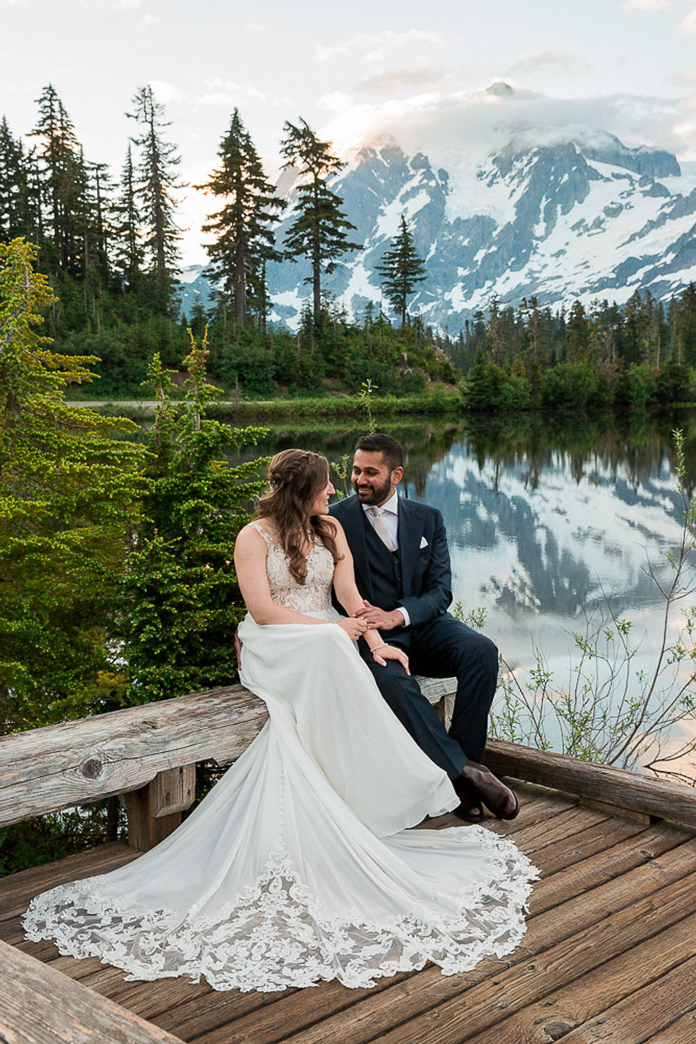 Adventure elopement at Mt. Baker in Washington