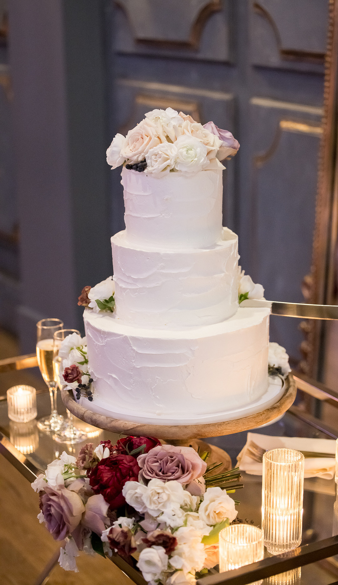 Soft flickering candles and cascading florals are just a few details from this intimate and romantic wedding at the Il Mercato New Orleans.