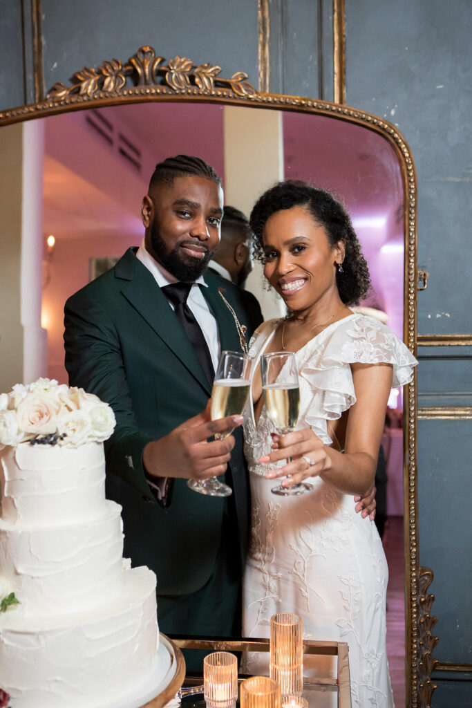 Soft flickering candles and cascading florals are just a few details from this intimate and romantic wedding at the Il Mercato New Orleans.