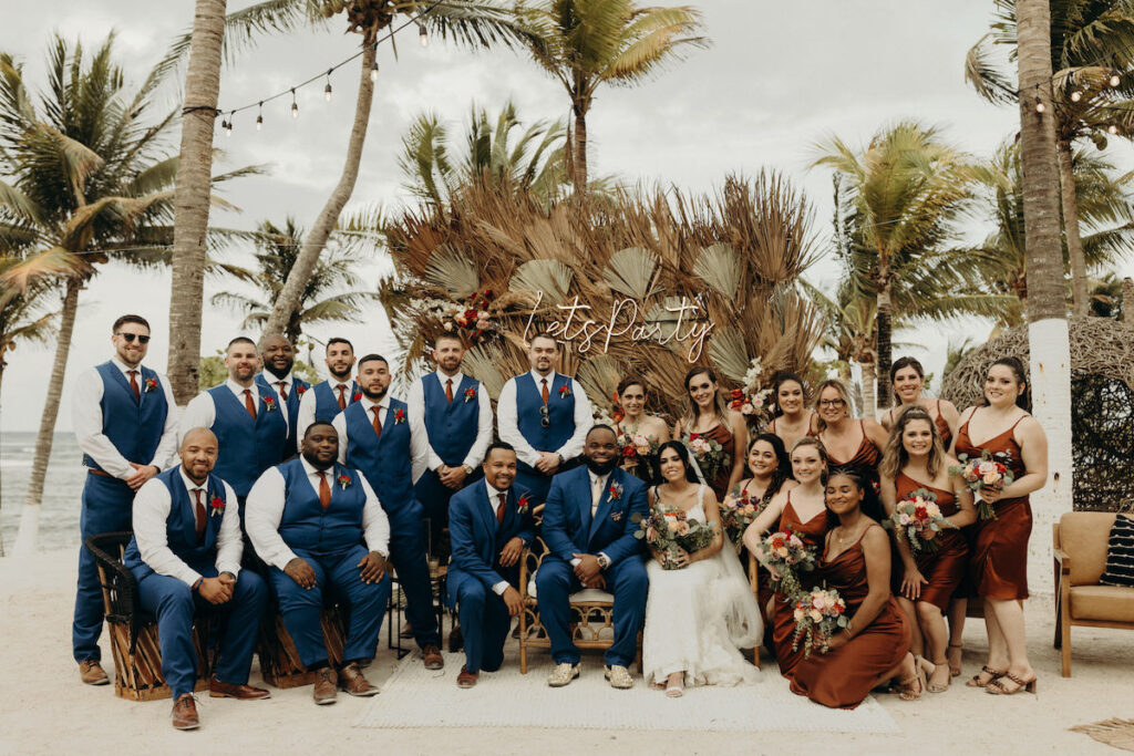 Darren & Nicole tied the knot in Playa del Carmen, Mexico, on a private beachfront palapa with tropical beach vibes, dinner, and dancing.