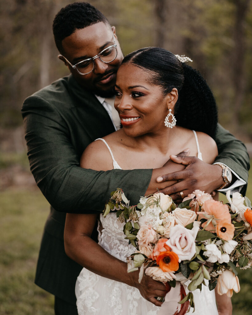 Tameka & Jeremy's Modern Boho Wedding at the Highland Brewing Co. in Asheville, NC features romantic muted earth tones and textured decor.