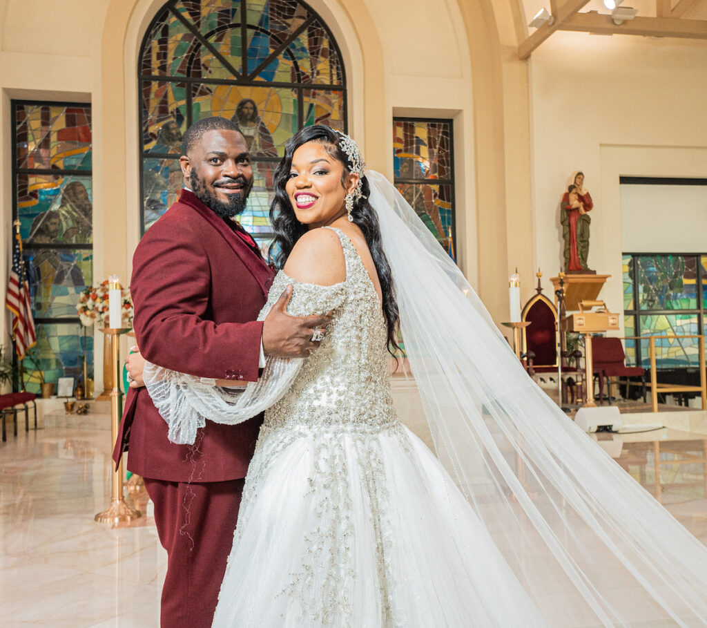 Fran & Judney tied the knot in a classic chic wedding where they first met at the Notre Dame D'Haiti Catholic Church in Miami, Florida. 