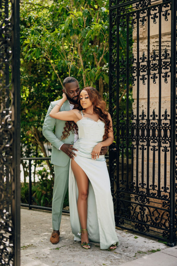 LaKarra & Mathieu celebrate 5 years of marriage with a special photo shoot by REEM Photography at the Vizcaya Museum in Miami, FL.