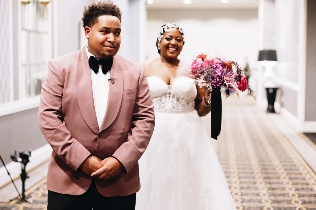 Brittany and LaQuan's dream wedding in Charlotte, NC, put a fun new spin on boho glam weddings with its super glam pink and black design.