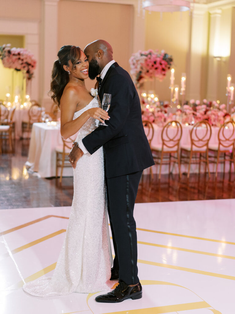 Featured in MunaLuchi Bride Magazine, Issue 28, red and pink florals bloom in this timeless wedding at the Atlanta History Center.