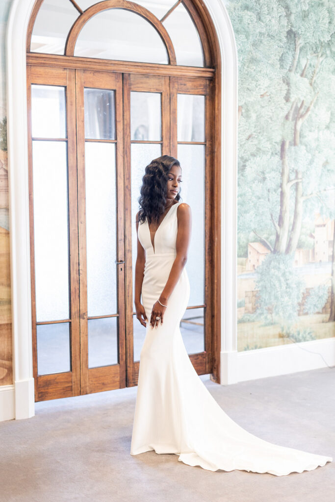 Alesia and Warn said "I do!" at their sophisticated black-and-white rooftop wedding in downtown Jackson, Mississippi!