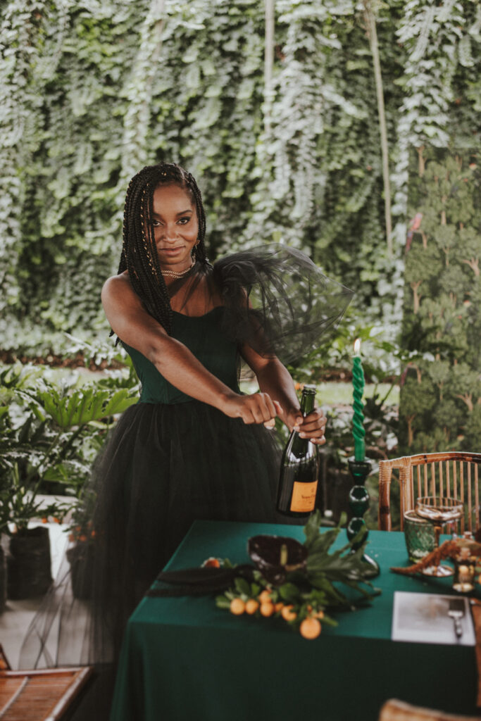 This modern-meets-tropical Veuve Clicquot-inspired styled shoot in Quito, Ecuador, is a rich display of the country's lush flora; however, at its core, it empowers women to be themselves on their wedding day.