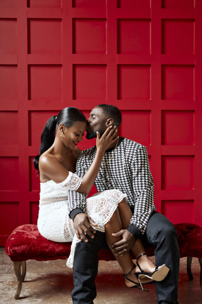 You'll love how Kierra and Christopher's modern and romantic photoshoot celebrated the couple's ten-year anniversary and debt-free status!