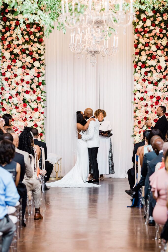 While Orlando and Canetra's wedding at The Foundry at Puritan Mill is "simply elegant," there was nothing simple about their stunning nuptials!