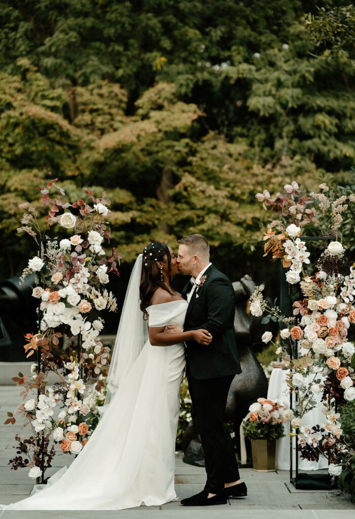 An elegantly chic wedding at the Baltimore Museum of Art captures the essence of true love with touching personal vows & sophisticated attire.