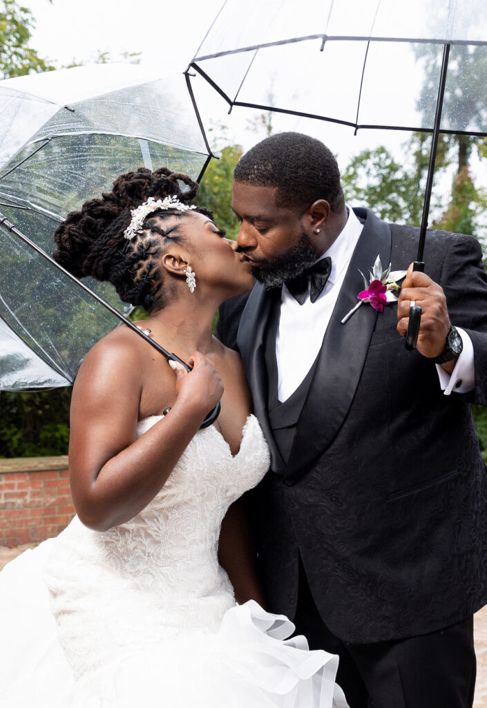 The Wooten's Rip The Runway-Themed wedding in North Carolina serves looks and love with colorful berry-hued florals and modern decor!