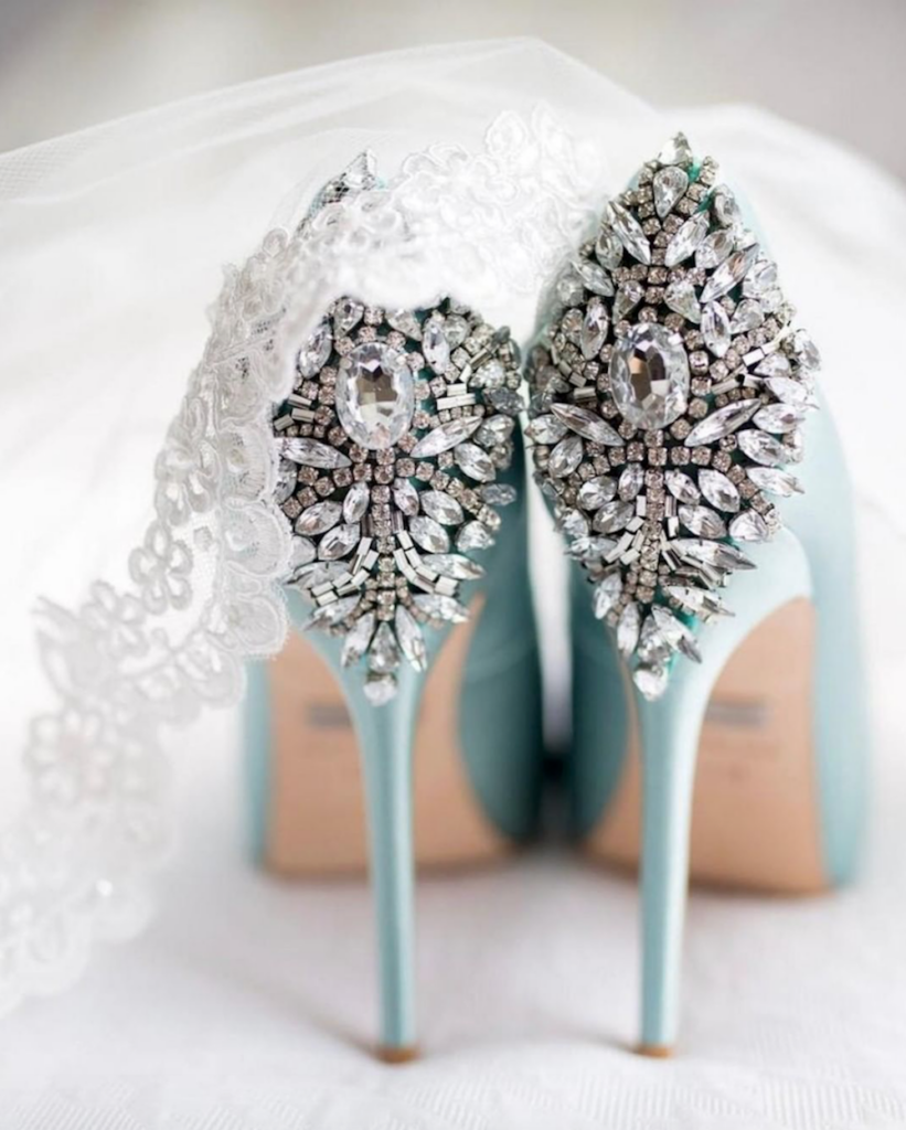 Badgley Mischka Blue Heels