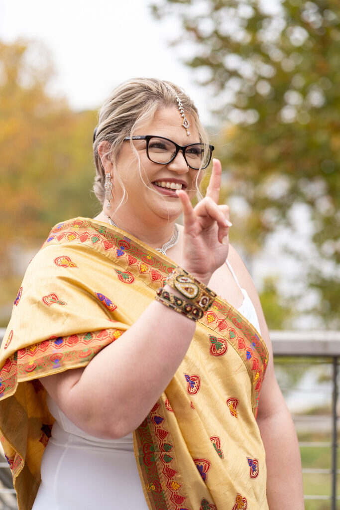 This beautiful East Indian & American-styled shoot is a colorful ADA (Americans with Disabilities Act) love story engaging all five senses.