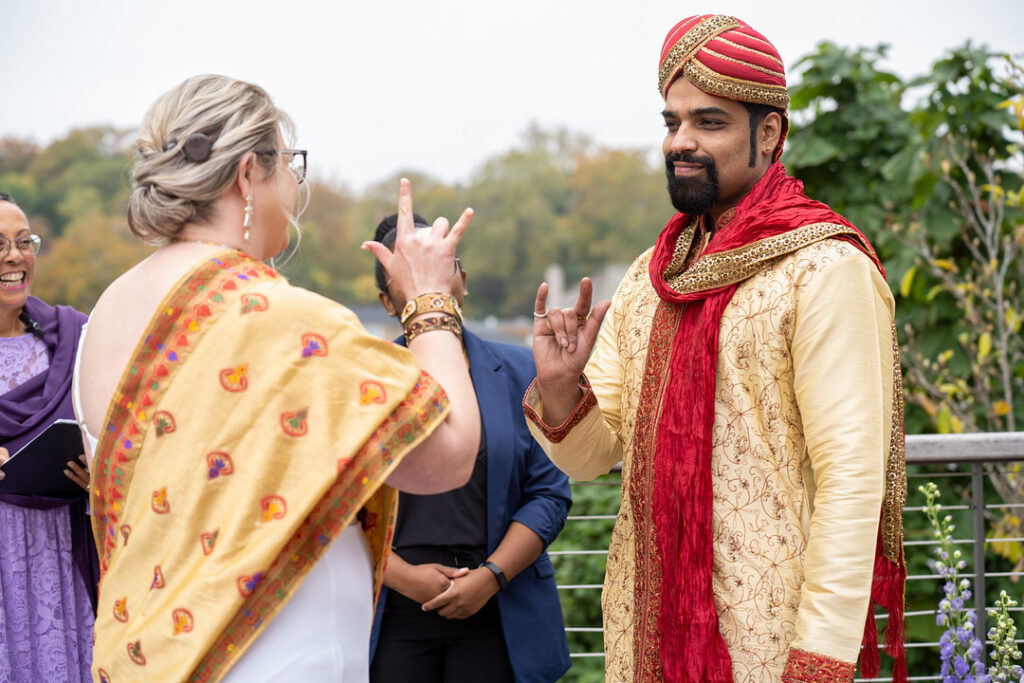 This beautiful East Indian & American-styled shoot is a colorful ADA (Americans with Disabilities Act) love story engaging all five senses.