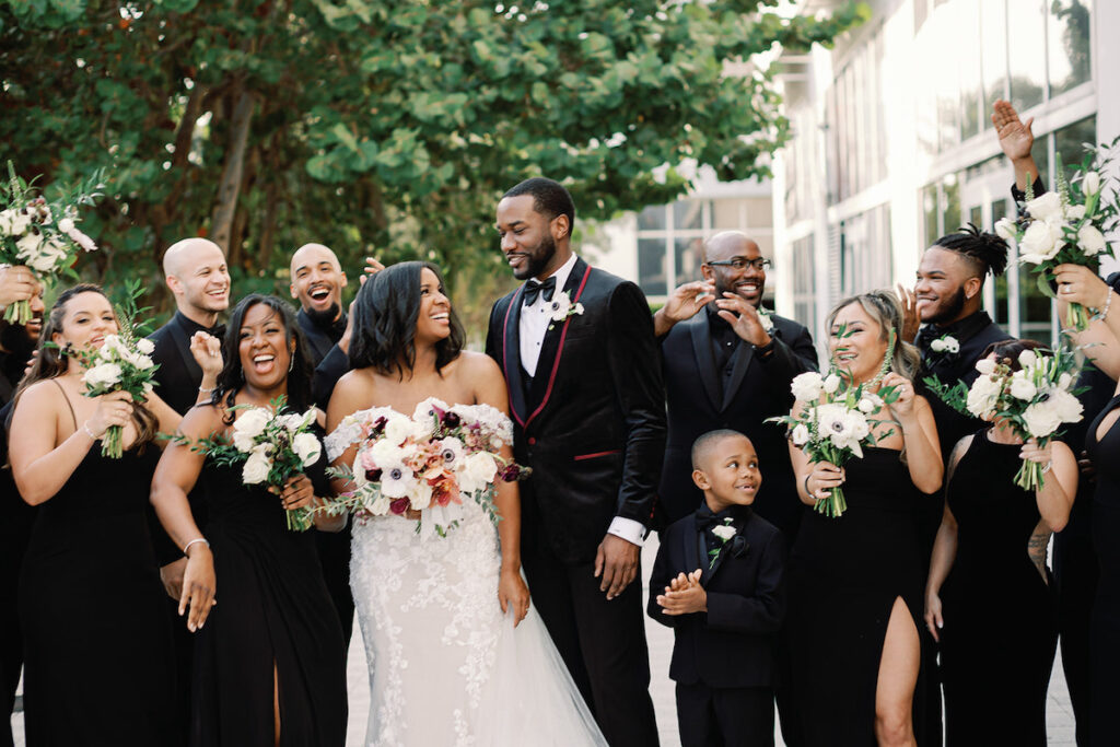 This modern garden wedding at the W Hotel in Fort Lauderdale, Florida boasts full blooms and ultra-contemporary decor!