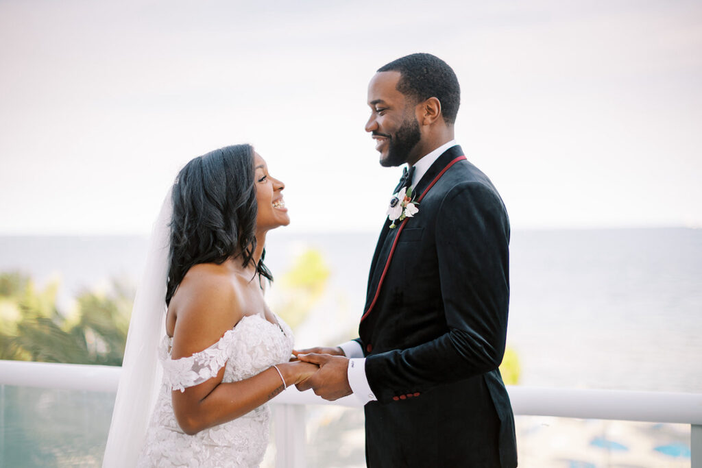 This modern garden wedding at the W Hotel in Fort Lauderdale, Florida boasts full blooms and ultra-contemporary decor!