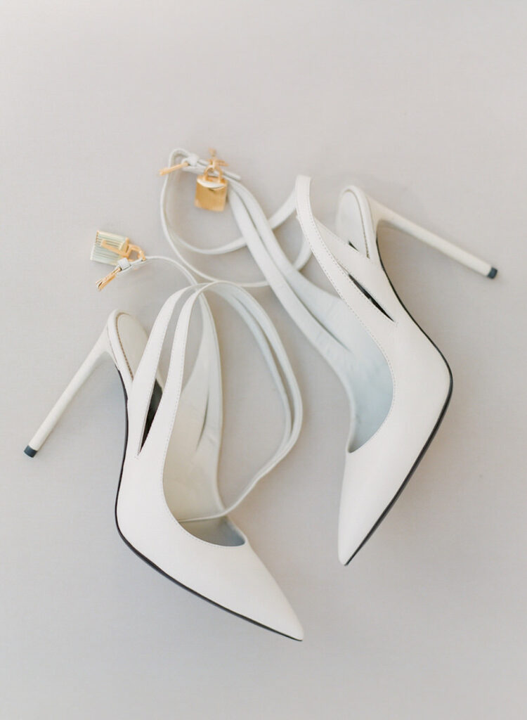 Stunning White Tom Ford Heels with Padlock