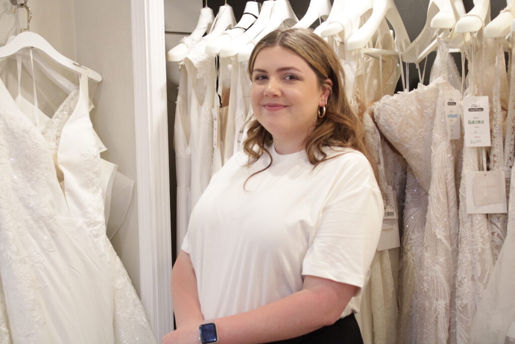 Taboos can take a hike! Our single contributing fashion editor had a blast visiting Ellie's Bridal Boutique trying on gorgeous wedding gowns!