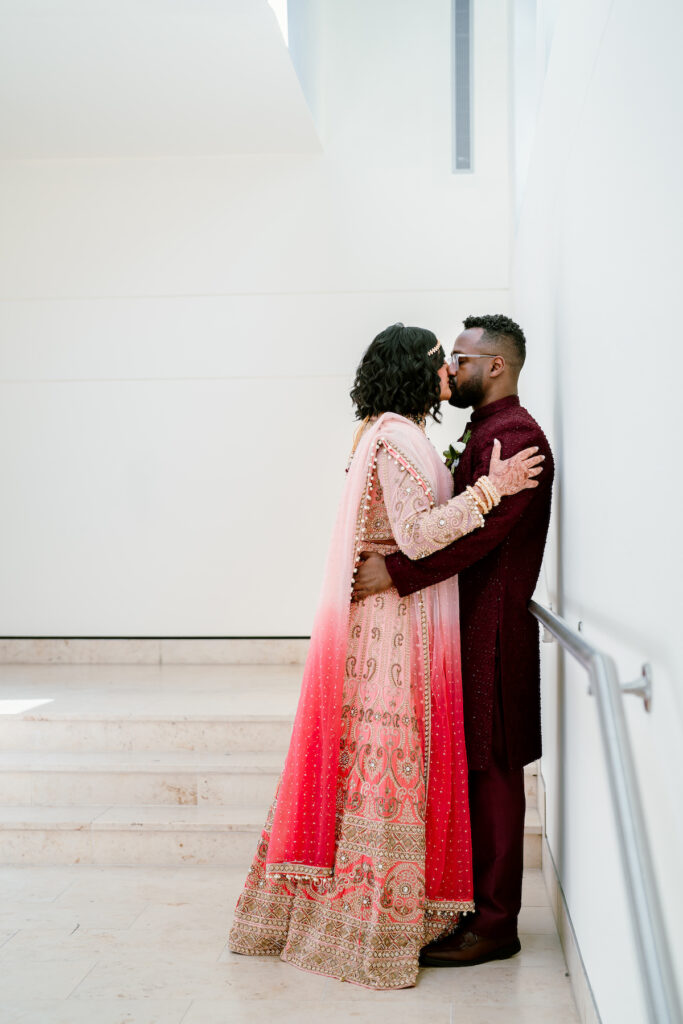 Adam and Shiveta's 3-day wedding celebration culminated in a colorful pink ceremony at the Minneapolis Institute of Arts! 