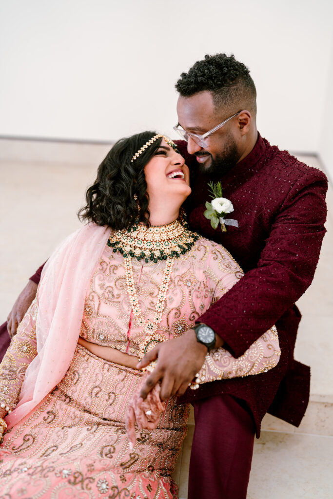 Adam and Shiveta's 3-day wedding celebration culminated in a colorful pink ceremony at the Minneapolis Institute of Arts! 