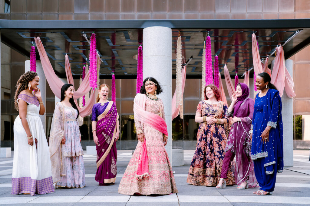 Adam and Shiveta's 3-day wedding celebration culminated in a colorful pink ceremony at the Minneapolis Institute of Arts! 