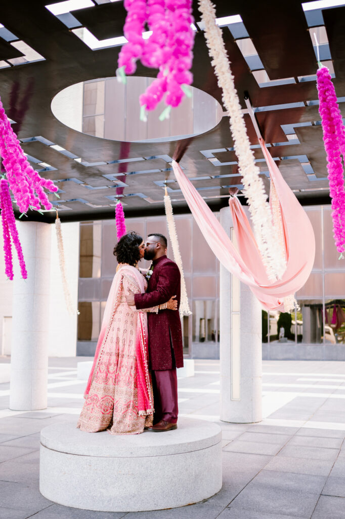 Adam and Shiveta's 3-day wedding celebration culminated in a colorful pink ceremony at the Minneapolis Institute of Arts! 