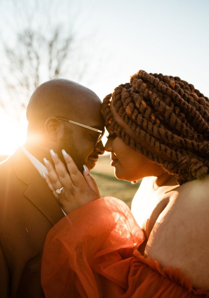 Featured in Issue 29, Honey Lens Imaging captures Adiah and AJ's romantic fall picnic engagement shoot at the Sixpence with rich autumn hues.