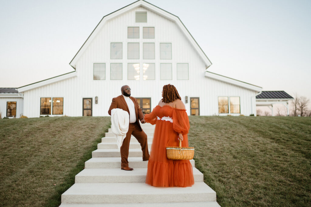 Featured in Issue 29, Honey Lens Imaging captures Adiah and AJ's romantic fall picnic engagement shoot at the Sixpence with rich autumn hues.