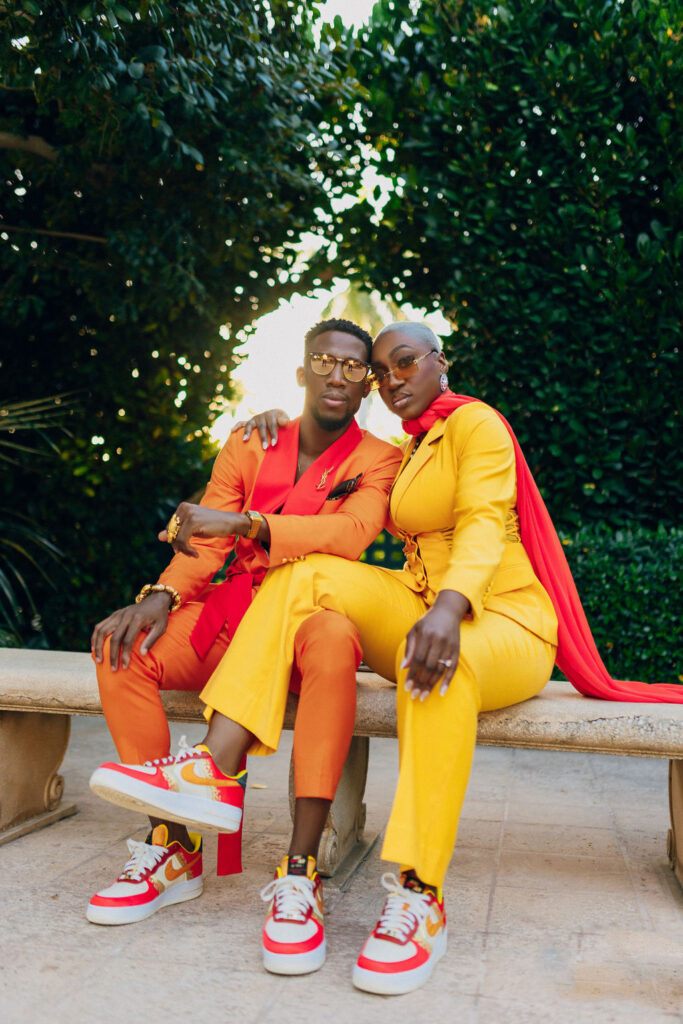 Featured in Issue 29, Bishop & Sarah's vibrant Miami engagement session is a total vibe with colorful attire and a Mercedes-Benz convertible!