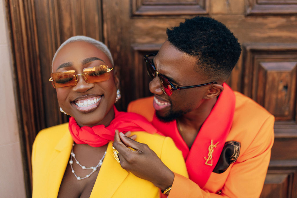 Featured in Issue 29, Bishop & Sarah's vibrant Miami engagement session is a total vibe with colorful attire and a Mercedes-Benz convertible!