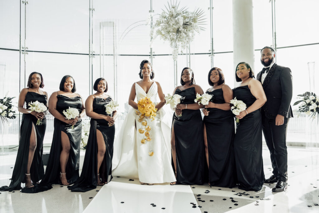 Featured in MunaLuchi Bridal Magazine Issue 29, T'Kiyah and Christopher’s waterfront wedding at the Half Moone Celebration Center in Norfolk, Virginia, was a dreamy affair. 