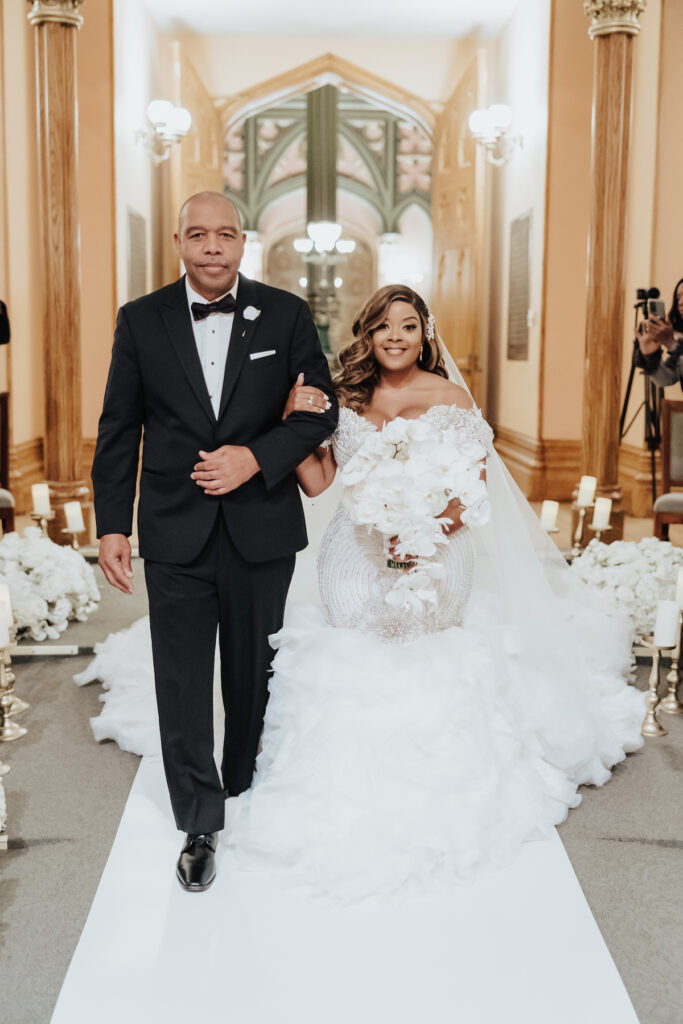 Featured in Issue 29, couple marks the official start of their lives together in an elegant southern wedding at Louisiana's Old State Capitol.