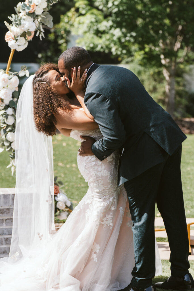 Modern couple weds on Juneteenth at the Bradford in Raleigh, North Carolina, reminding guests that love has always been the center of black excellence.