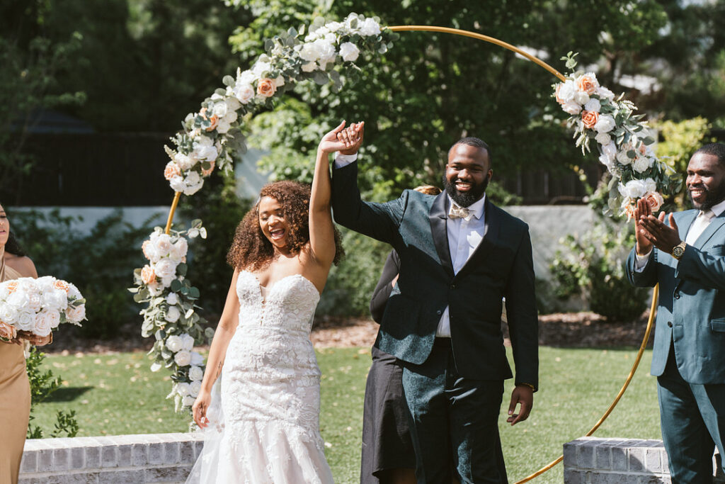 Modern couple weds on Juneteenth at the Bradford in Raleigh, North Carolina, reminding guests that love has always been the center of black excellence.