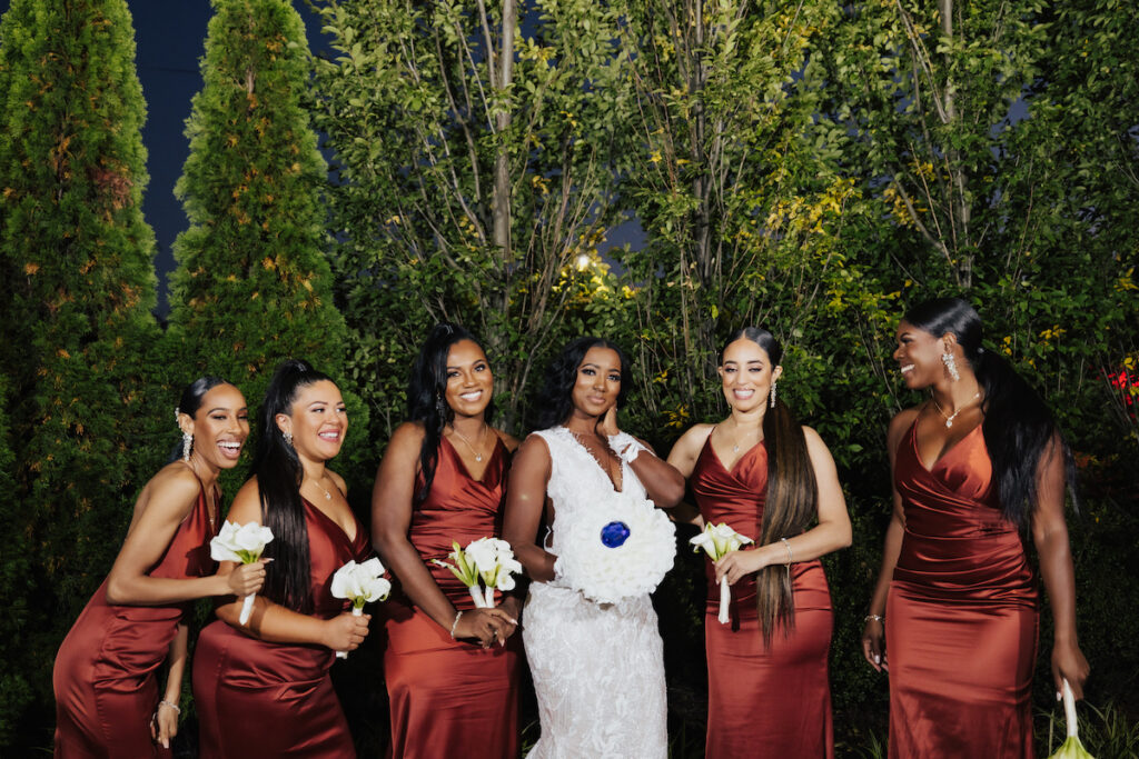 Olivia and Mauricio hosted an elegant and angelic wedding at Russo's on the Bay with a STUNNING Pantora Bridal gown and white tux by Garçon Couture.