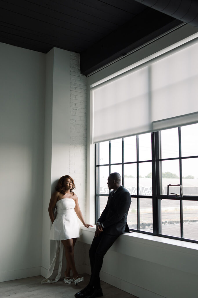 This minimalist at-home engagement session in Philadelphia has all the love and chic vibes any couple would die for!