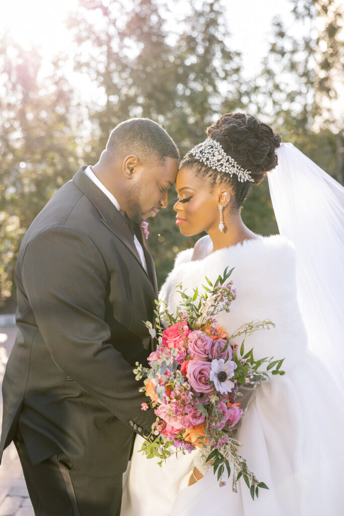 Featured in Issue No. 29, Rose and Michael's vibrant winter wedding has colorful, lush blooms and chic over-the-top decor!