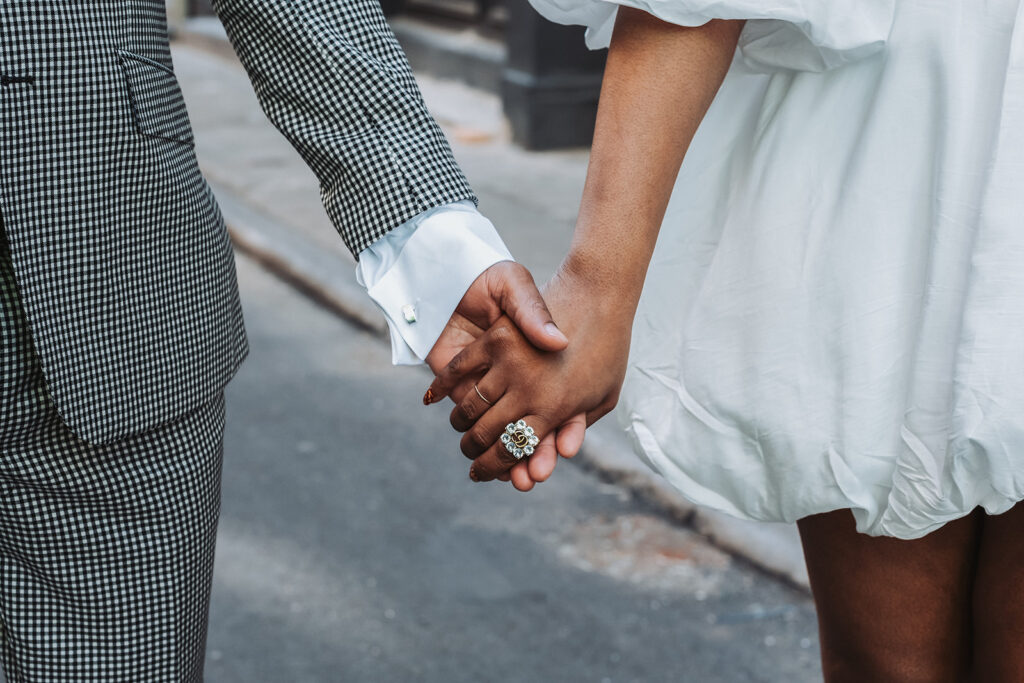 Featured in MunaLuchi Bridal Magazine Issue 29, Tamara and Karis commemorated their love in an intimate vow renewal in Old City Philadelphia.