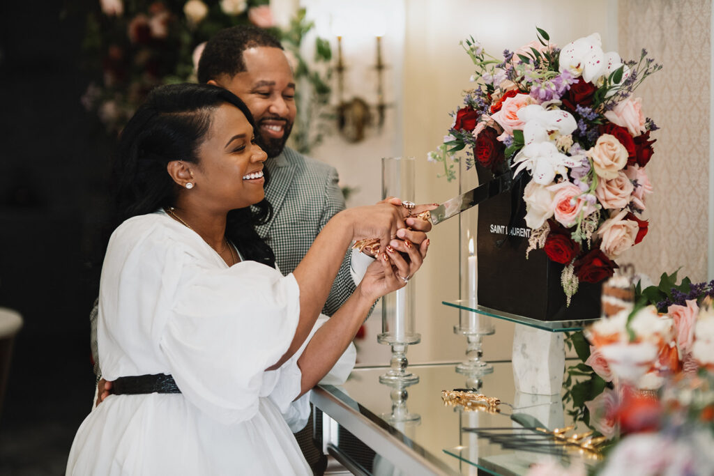 Featured in MunaLuchi Bridal Magazine Issue 29, Tamara and Karis commemorated their love in an intimate vow renewal in Old City Philadelphia.