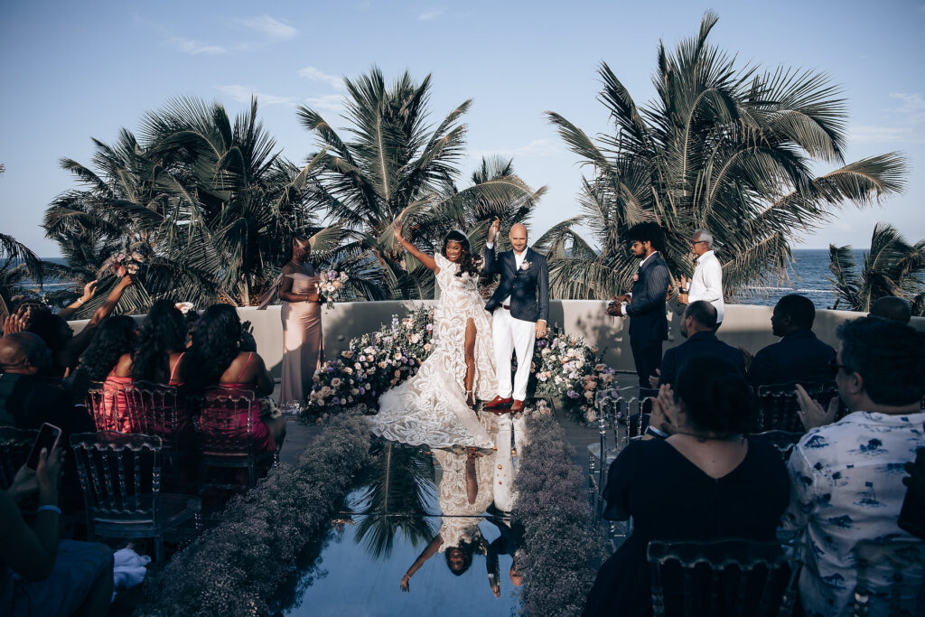 Featured in MunaLuchi print magazine, Issue 29, Dwayne & Megann's multi-day bohemian glam wedding by the Caribbean Sea was incredible!