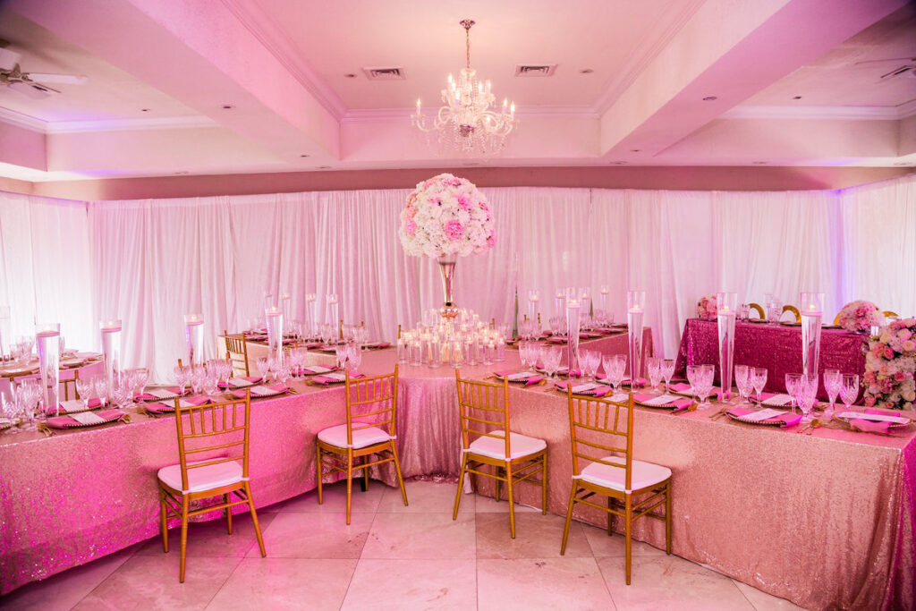 This intimate ballroom Bahamian wedding had the prettiest chic details from the ceremony to the reception. 