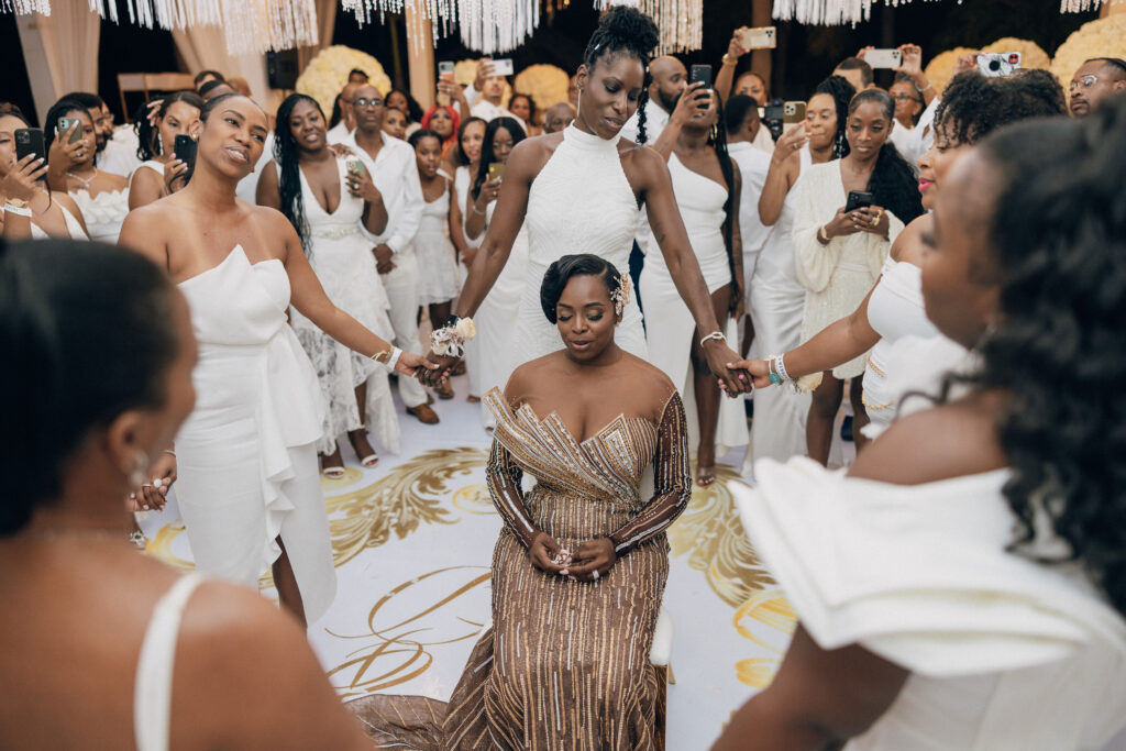 We're giving you something to talk about with Tiffany and Dane's ultra-luxe destination wedding by the beach in Jamaica! Their wedding was first featured in Issue 29!