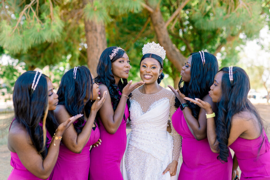 This outdoor luxe Nigerian wedding was a dream in Las Vegas and featured bold accessories, luxe details, and Nigerian culture.